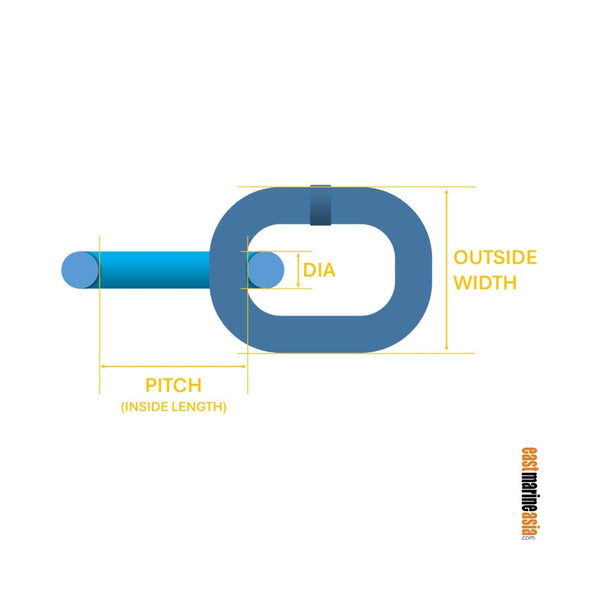 EM Chain G43 High Test DIN 766 Windlass / Anchor Chain