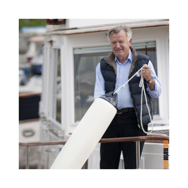 Polyform F Series Boat Fender (White Blue Top)