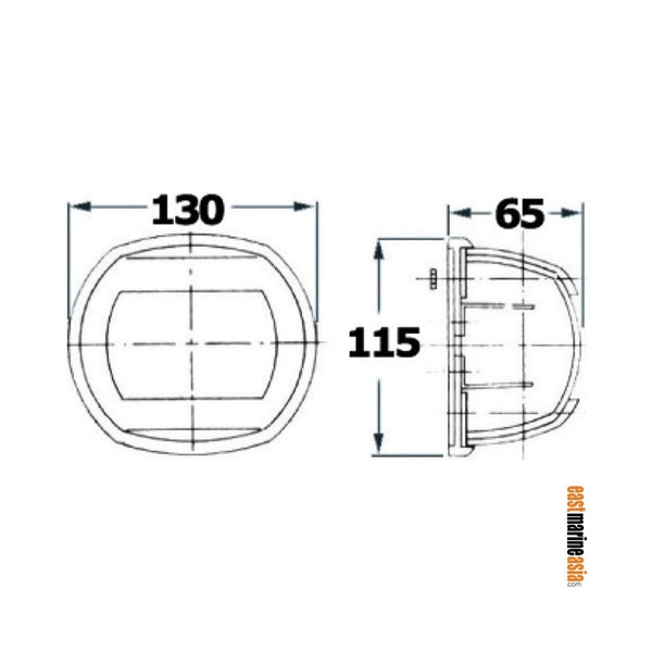 Osculati Maxi 20 LED Navigation Lights - Stainless Steel Housing