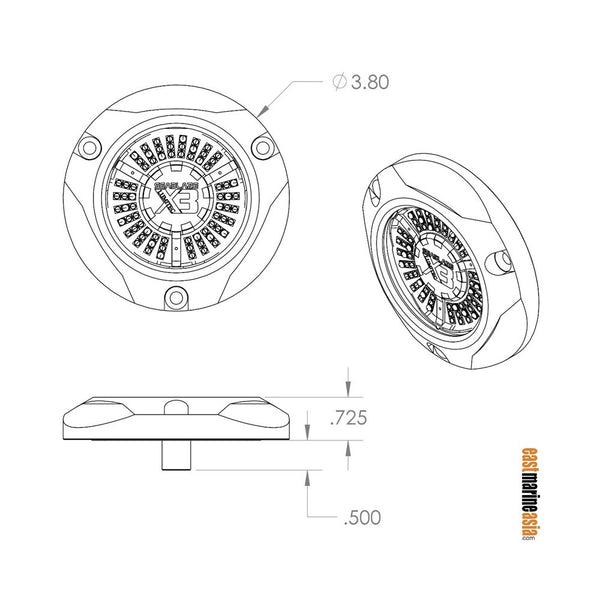 Lumitec SeaBlaze X3 Bronze Housing LED Underwater Light - White / Blue