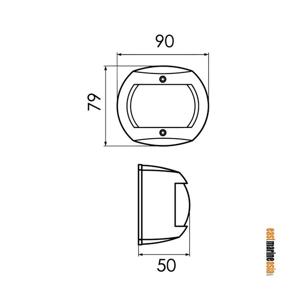 Osculati Classic 20 LED Navigation Lights - Stainless Steel Housing