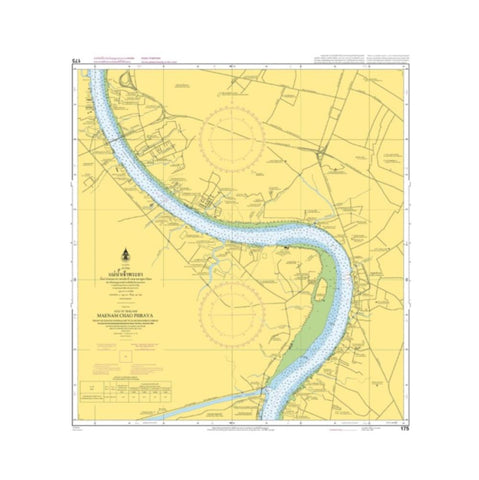 Marine Chart Thailand (Gulf of Thai - East) 175 Maenam Chao Phraya