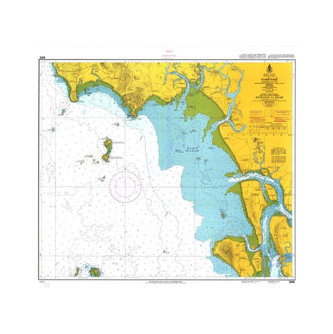 Marine Chart Thailand (Andaman) 340 Entrance to Krabi Laem Hang Nak to Ko Pu