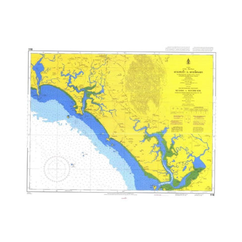 Marine Chart Thailand (Gulf of Thai - East) 118 Ko Saba to Ko Chik Nok