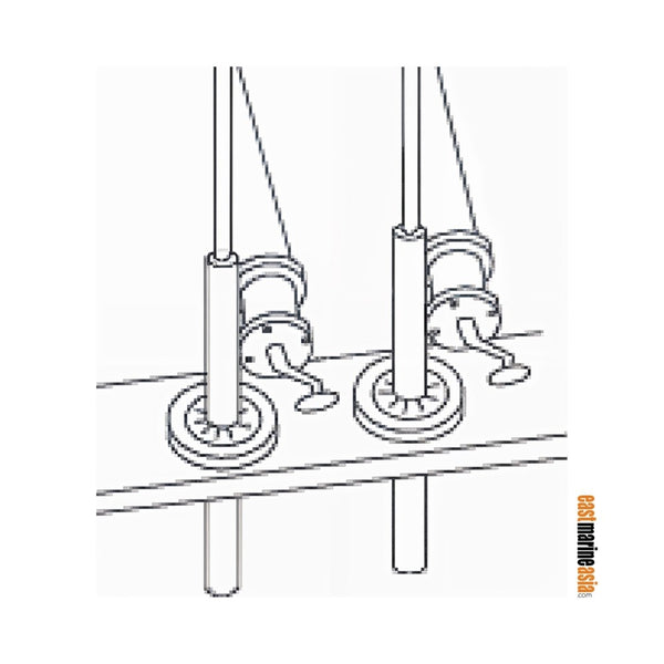 Diaphragm Type Bulkhead Fishing Rod Holder