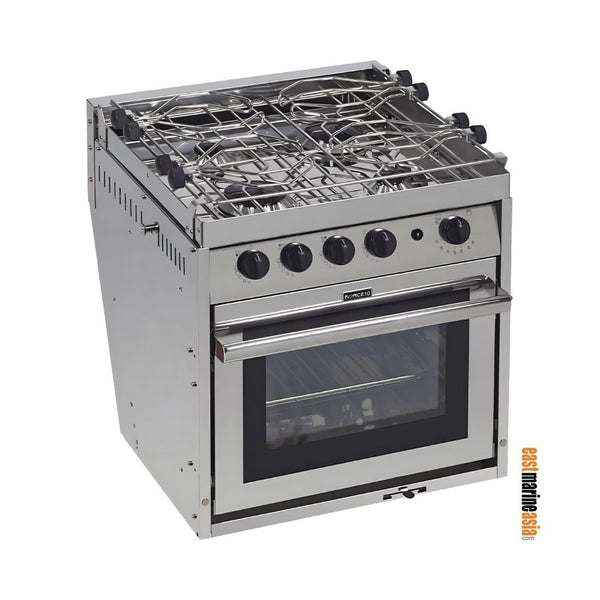 Force 10 Gimbaled Ranges 4-Burner Marine Stove with Oven & Broiler - American Standard