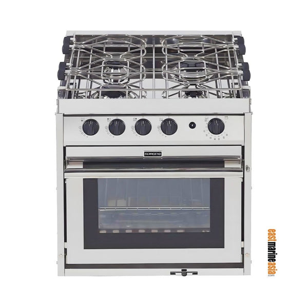 Force 10 Gimbaled Ranges 4-Burner Marine Stove with Oven & Broiler - American Standard