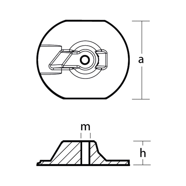 Tecnoseal 01390-1 Yanmar Sterndrive Gear Housing Anode - Zinc