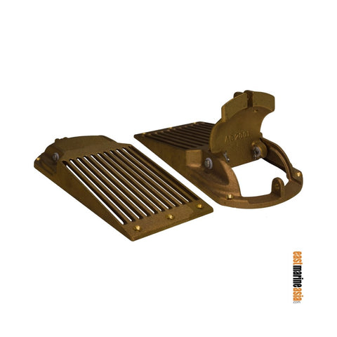 Groco ASC Series Bronze Slotted Hull Scoop Strainer with Access Door