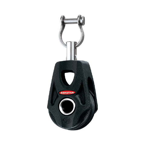 Ronstan Series 30 BB Single Orbit Block - Becket Hub, Slotted Head Post, Swivel Shackle Head