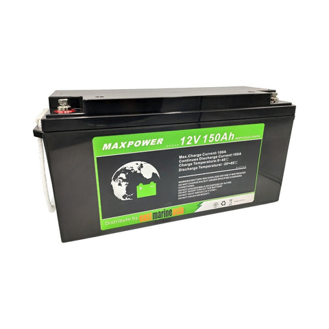 EMA MaxPower 150Ah LiFePO4 Deep Cycle Lithium Battery with Built-in Battery Management System