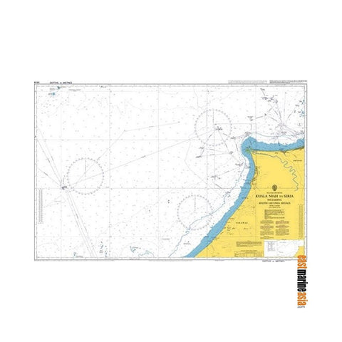 British Admiralty Nautical Chart #3838 Kuala Niah to Seria including South Luconia Shoals