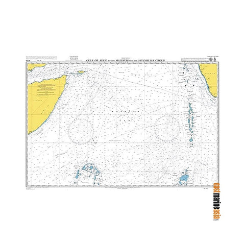 British Admiralty Nautical Chart #4703 Gulf of Aden to the Maldives and Seychelles Group