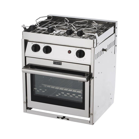 Force 10 Gimbaled Ranges 2-Burner Marine Stove with Oven & Broiler - American Standard