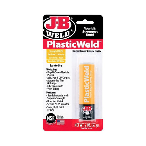 J-B Weld PlasticWeld Plastic Repair Epoxy Putty Stick