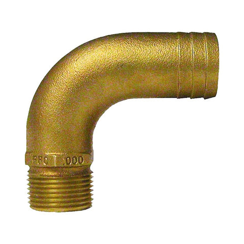 Groco FFC Series 90° Bronze Pipe to Hose Full Flow Fittings - NPT