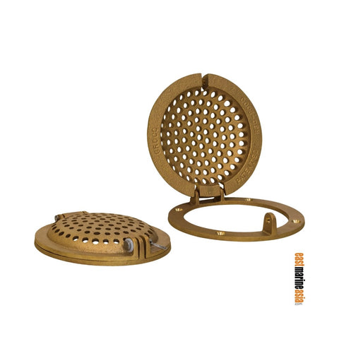 Groco RSC Series Bronze Round Hull Strainer with Access Door