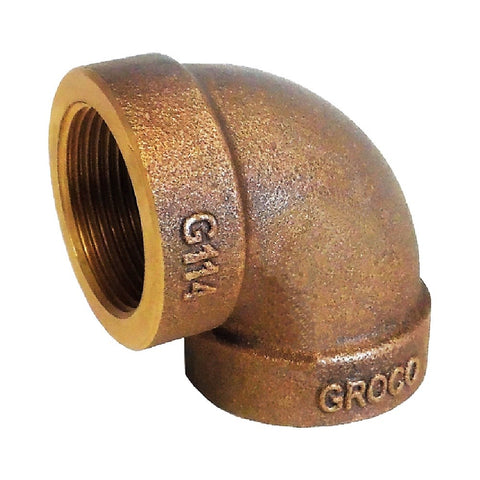 Groco EL-G Series Bronze 90° Elbow Fittings - BSPP