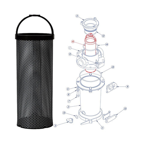Groco ARG Series Replacement Filter Basket - Monel